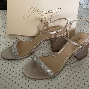 Size 11 satin heels by Badgley Mischka